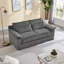 Canapé 74 po en velours côtelé 74 po Cloud, fauteuils modernes et confortables, canapé 2 places pour le salon, la chambre à coucher et les petits espaces, gris