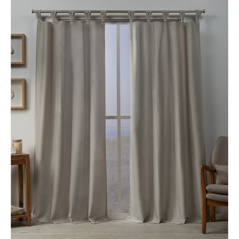 Jianyu Room Darkening Curtain Pair, Beige, 54" W x 96" L