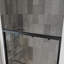 Porte de douche coulissante double noire semi-sans cadre 56 "à 60W" * 76H "avec verre trempé clair de 5/16" (8mm) avec deux barres à serviettes