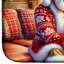 Tapis de vaisselle Westie and Santa Claus