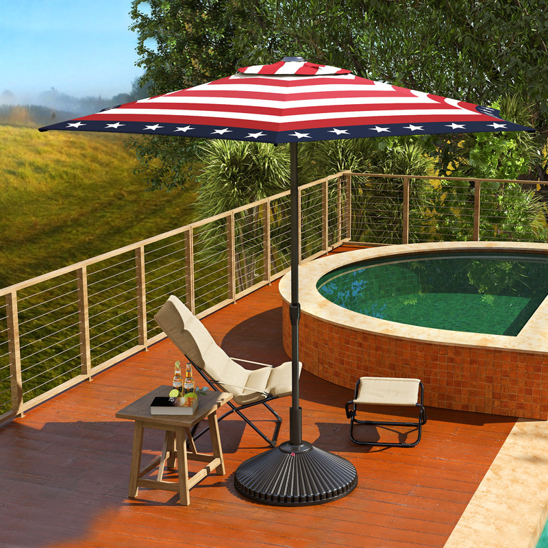 barton 9 ft steel outdoor market patio umbrella Lyon 9 FT. Market Umbrella