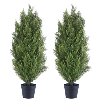 Shirlene Faux Cedar Tree Topiary in Pot