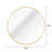 24 Inch Gold Framed Round Bathroom Mirror