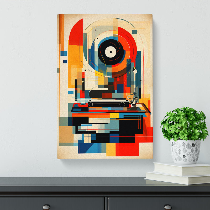 Record Player Orphism - Wrapped Canvas, 60cm H x 40cm W x 3cm D
