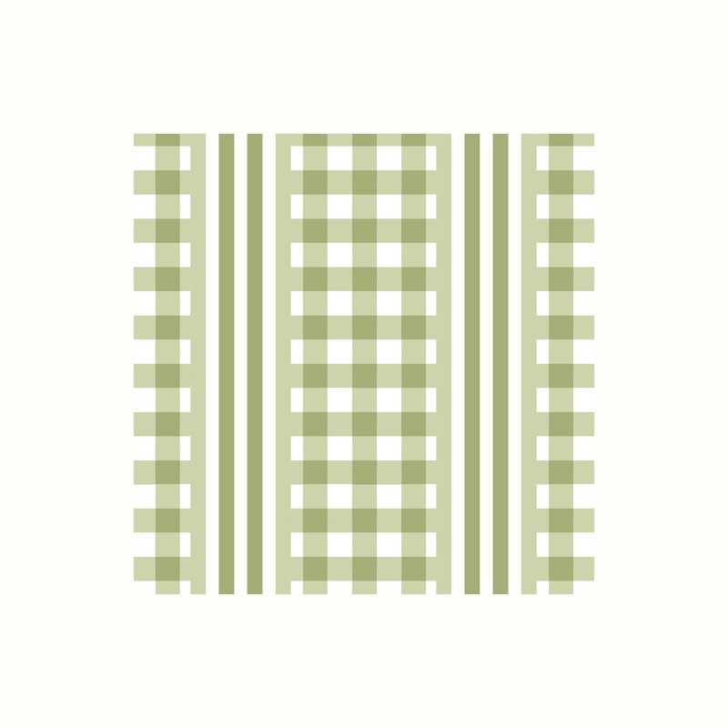 Green Gingham Dinner Napkins
