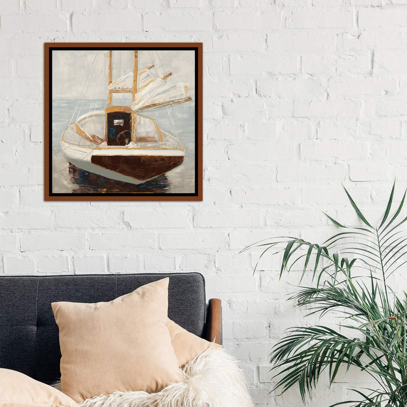 «Home for the Night» par John Burrows, Toile avec cadre en bois classique, H 26 po x l 26 po x P 1,5 po