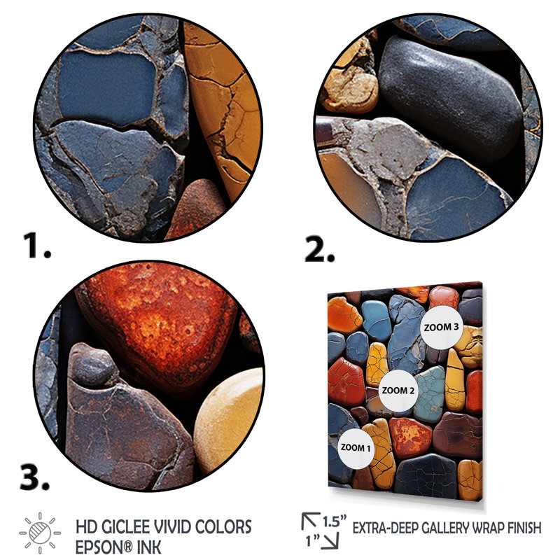 Mystical Aura Stone For Spa - Spiritual Stone, art mural, Cadre simple noir, H 40 po x l 30 po x P 1,5 po