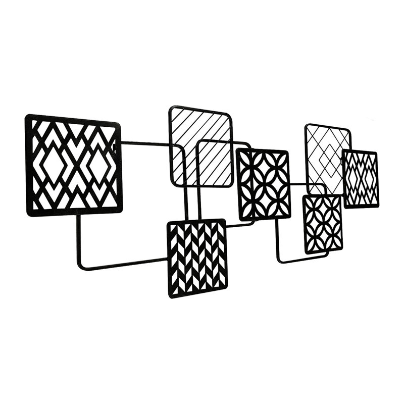 2 Piece Matrix Panel Square's Contemporary Metal Wall Décor Set