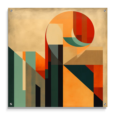 Cvja - Art mural abstrait en acrylique Mid-Century