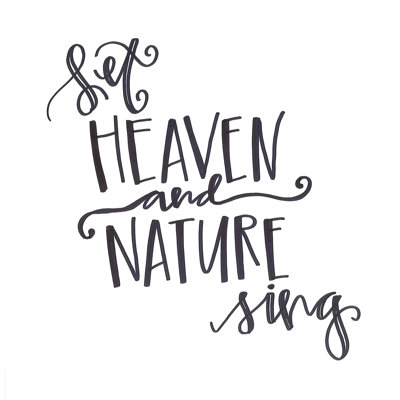Let Heaven And Nature Sing Handwriting - Wrapped Canvas Print