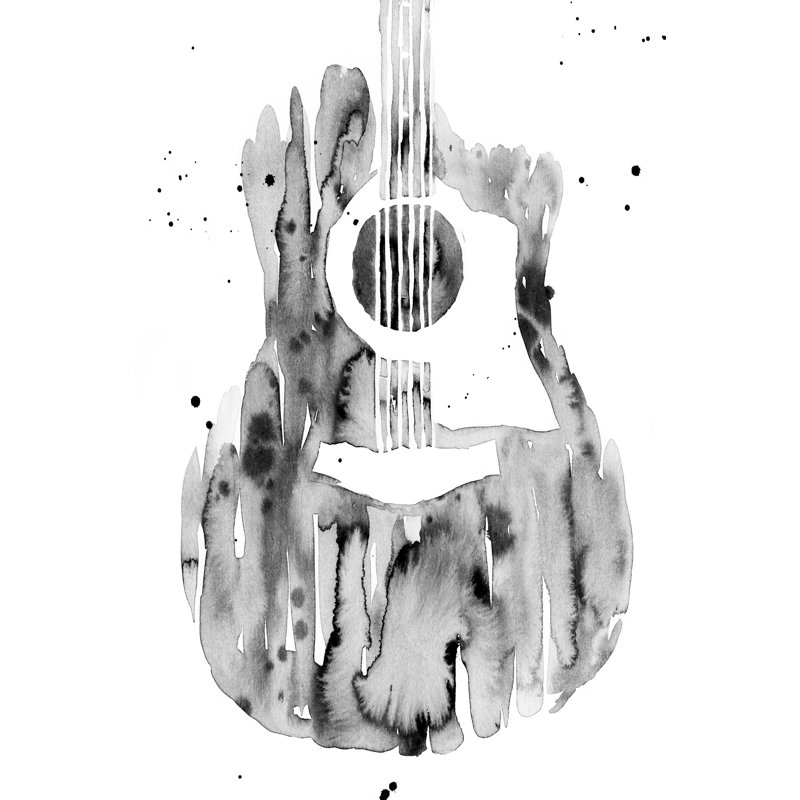 Guitare Flow III, H 36 po x l 24 po x P 1 po