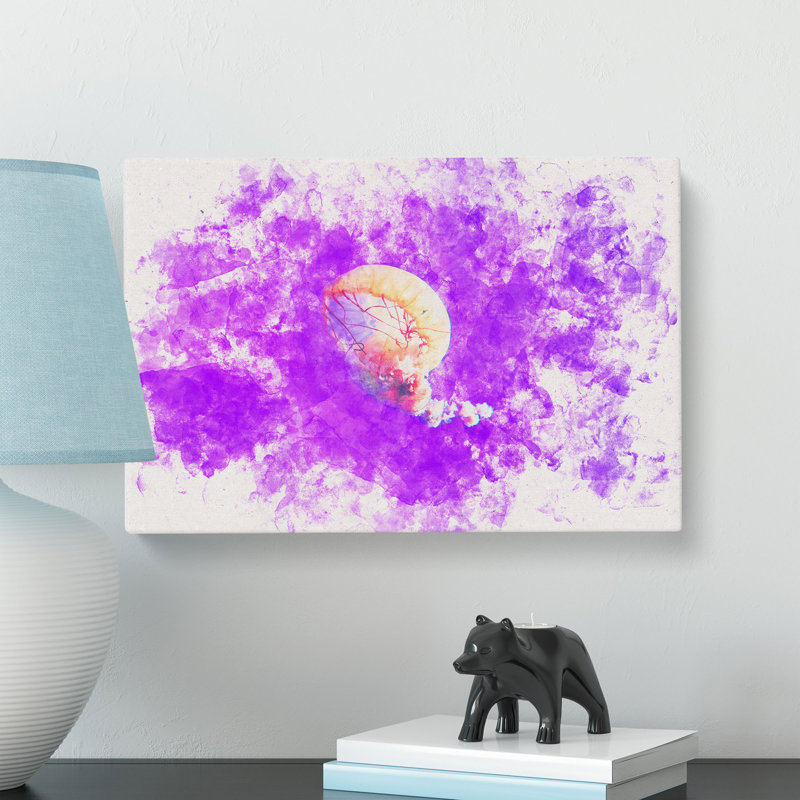 Jellyfish - Wrapped Canvas, 35cm H x 50cm W x 3cm D