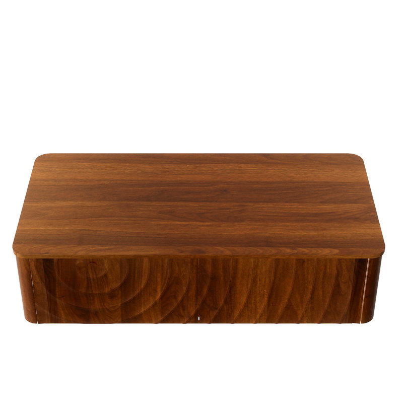 47'' Rectangle Coffee Table With Storage Mid Century Farmhouse Square Spiral Grain Coffee Tables Walnut For Living Room Coffee Table With 2 Drawers