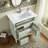 30" Free-Standing Single Bathroom Vanity With Ceramic Sink, Storage Cabinet With Solid Wood Frame & 1 Flip-Out Drawer & 2 Side Drawers-1045142697