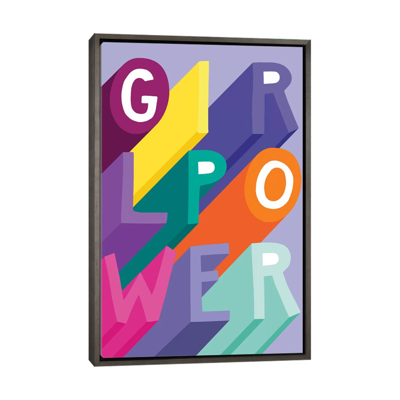«Tween Dreamin I» par Richelle Garn - impression d'art graphique, H 60 po x l 40po x P 1,5 po, Toile avec cadre gris