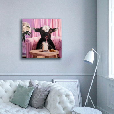  «Snack Time» par Lucia Heffernan, art mural sur toile, 37 po x 37 po
