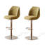 Chaise d'appoint jaune à dossier solide (ensemble de 2)-2035319205