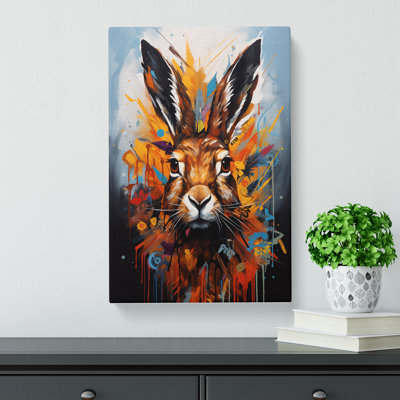 Hare Hard Edge - Wrapped Canvas