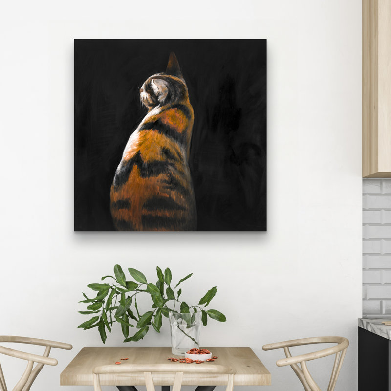 Spotted cat - 32"x32" art on canvas