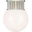 Nolan Flush Mount with White Glass Dome-549083041-549083046
