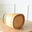 Panier de rangement en bois et rotin avec poignée