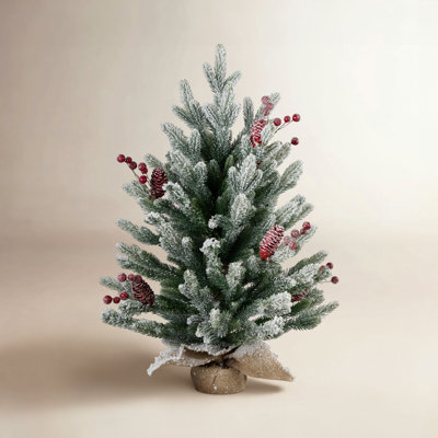 Flocked Tabletop Fir Tree