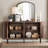 Mid-Century Modern Wooden Sideboard with Slatted Design, Perfect for Living Room, Bedroom, and Hallway-544873065