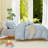 DONEUS 100% Washed Cotton Striped Duvet Cover Set Natural Linen Like Textured Bedding Set 3 Pieces with Zipper Closure-121384197-121384191