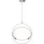Luminaire suspendu suspendu d'intérieur en chrome 1 lumière Payam