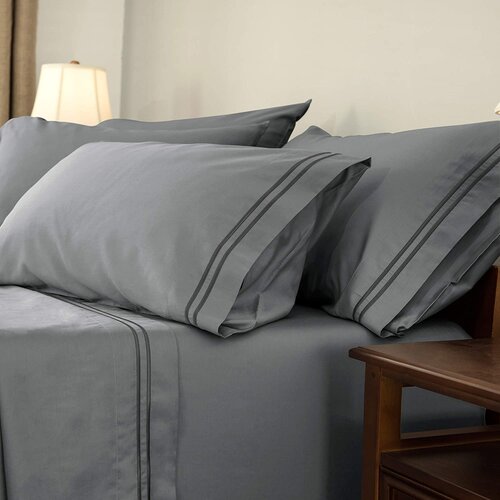 Cotton Blend Queen Sheets & Pillowcases You'll Love | Wayfair