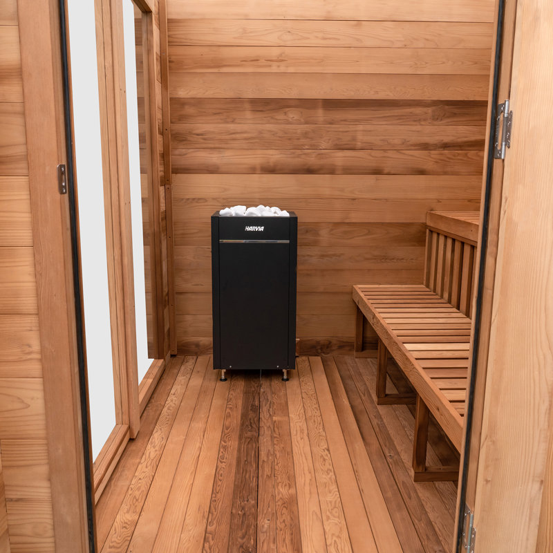 Garden Outdoor Sauna - 8 Person W/ Harvia Kip 8Kw Wi-Fi Heater