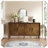 Premium Rustic Farmhouse Credenza Symmetrical Sunburst Door TV Stand Storage-2117683313