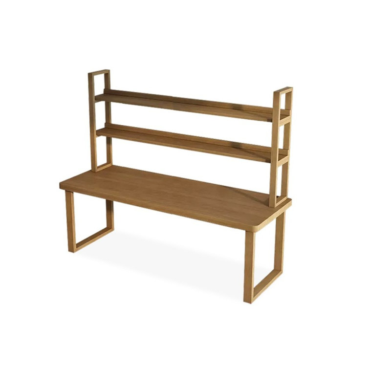 Bureaux rectangulaires en bois massif Burlywood, H 29,53 po x l 62,99 po x P 27,56 po