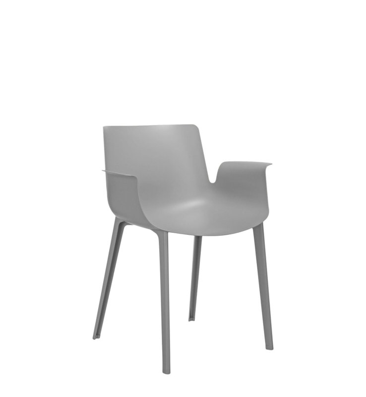 Outdoor Dining Armchair, Gray