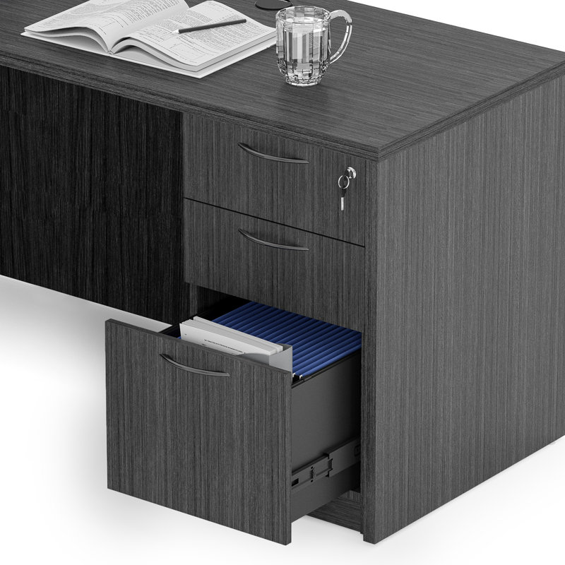 Executive Desk, Licorice, Right Hand Return