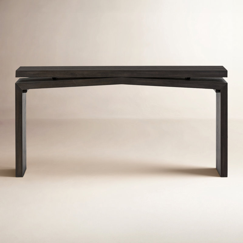 Matthes Solid Wood Console Table, Smoked Black, 30.75" H x 60" W x 15" D