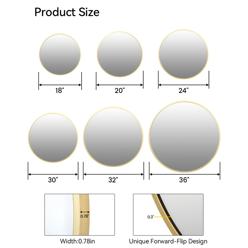 Aluminium Round Mirror