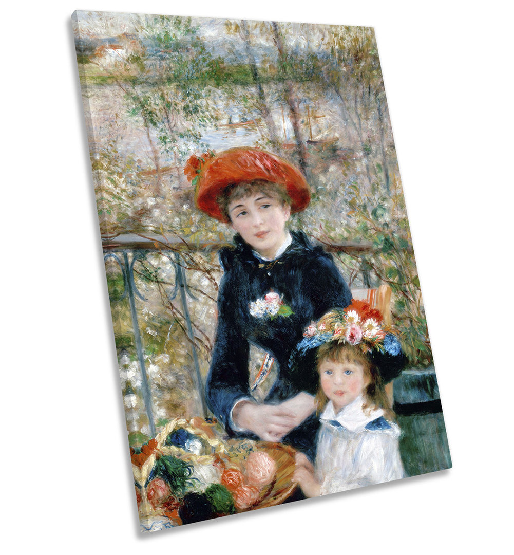 Renoir The Two Sisters On The Terrace - Wrapped Canvas Painting