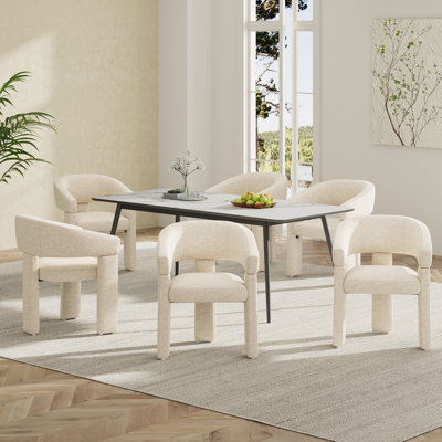 48 cm H Chenille Low Back Armchair