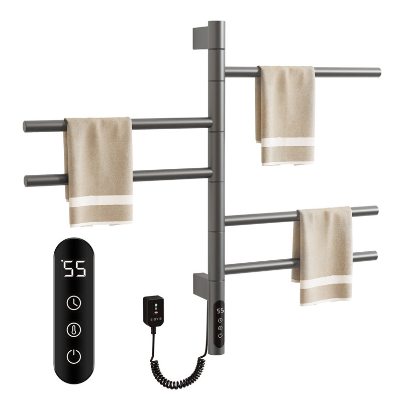 Barre à serviettes chauffante électrique, radiateur de salle de bain intelligent, radiateur de salle de bain à brancher / câblé, support pour sèche-serviettes