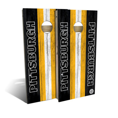 Pittsburgh Football Cornhole Board Set | Includes (2) Boards, (8) Bags & Optional Accessories