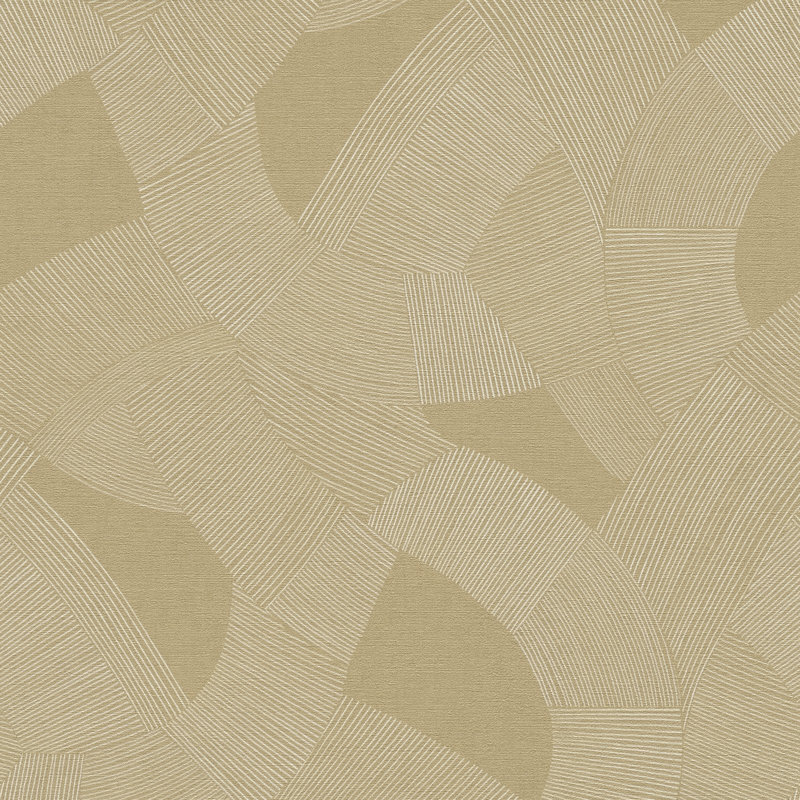Havana 2 Collection Abstract Geometric Wallpaper Roll, Yellow