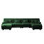 Free Combination Modular Sectional Sofa,U Shaped Couch for Living Room, 4-Seater Comfy Cloud Couch with 2 Ottomans