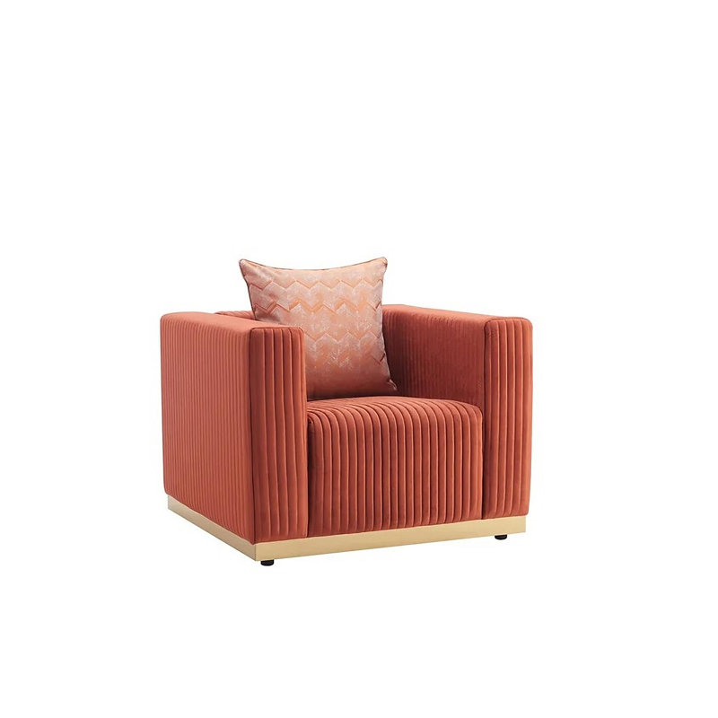 Ensemble de salon Whetzel, Tissu orange