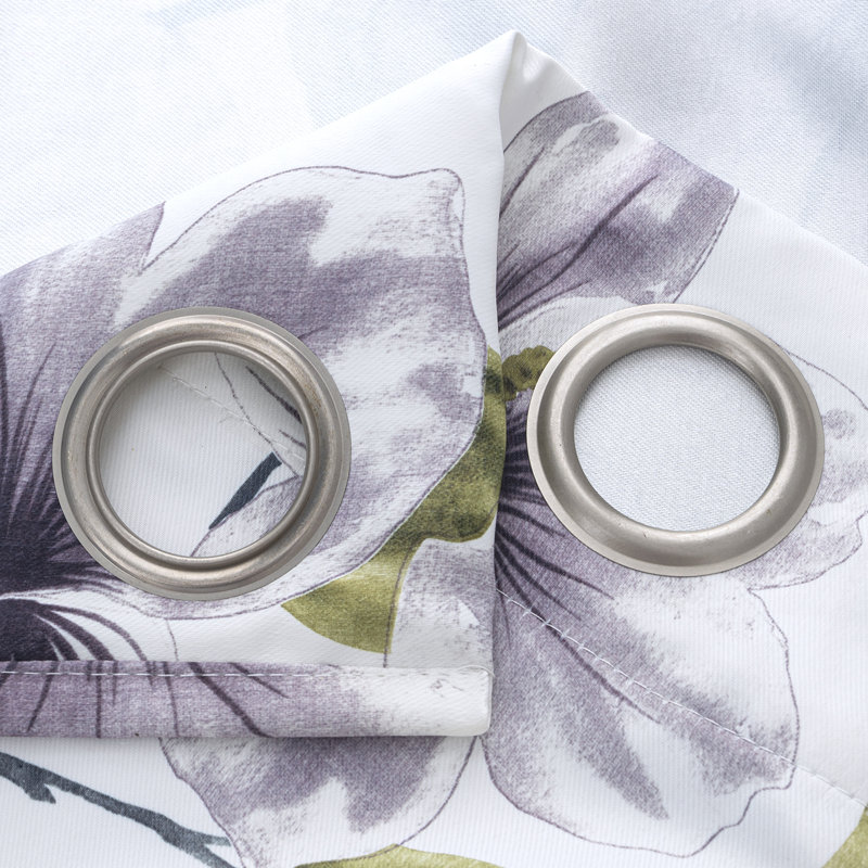 Rideau obscurcissant April Flowers, Argent