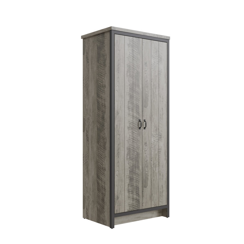 Esco 2 Door Manufactured Wood Wardrobe, Grey