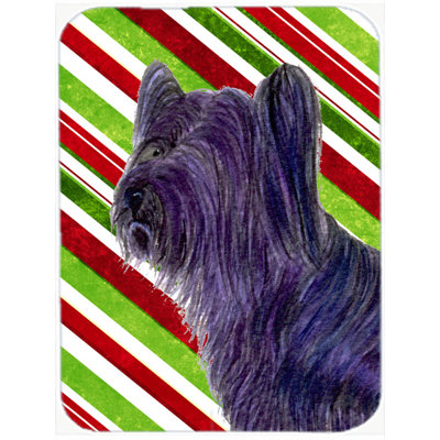 Planche à découper en verre de noël east urban home skye terrier
