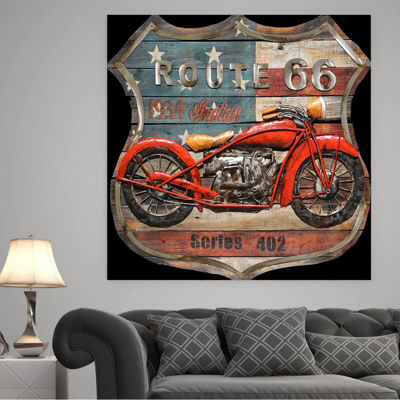 Route 66, peinture tridimensionnelle sur toile de bois, édition collector de qualité musée