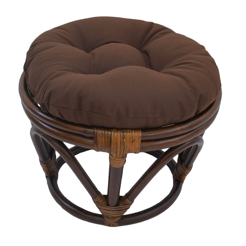 Coussin rond pour repose-pieds d'intérieur, Brun
