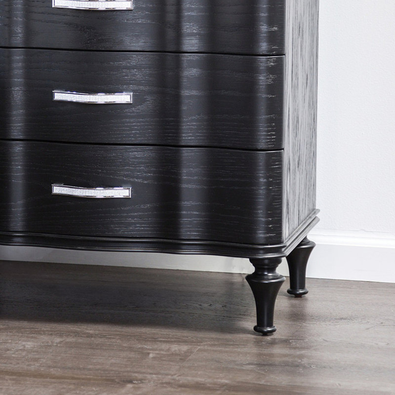 Modern Elegance Nightstand, Black
